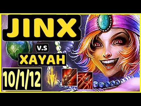 PRAEDYTH (JINX) vs XAYAH - 10/1/12 KDA BOTTOM ADC GAMEPLAY - OC Ranked GRANDMASTER