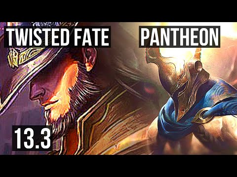 TWISTED FATE vs PANTHEON (MID) | 5/0/5, 1.5M mastery, Rank 8 TF, 400+ games | KR Challenger | 13.3