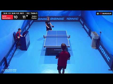 12:25 Serhii Zemiantsev - Vadym Hryban  15.09.2023 TT Euro.Cup Ukraine  Star.  Table 3
