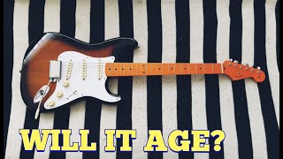 Video thumbnail for Fender 50s Lacquer Stratocaster 2TSB Aging! Will it age Part 1 by Rudemooddude Hamburg