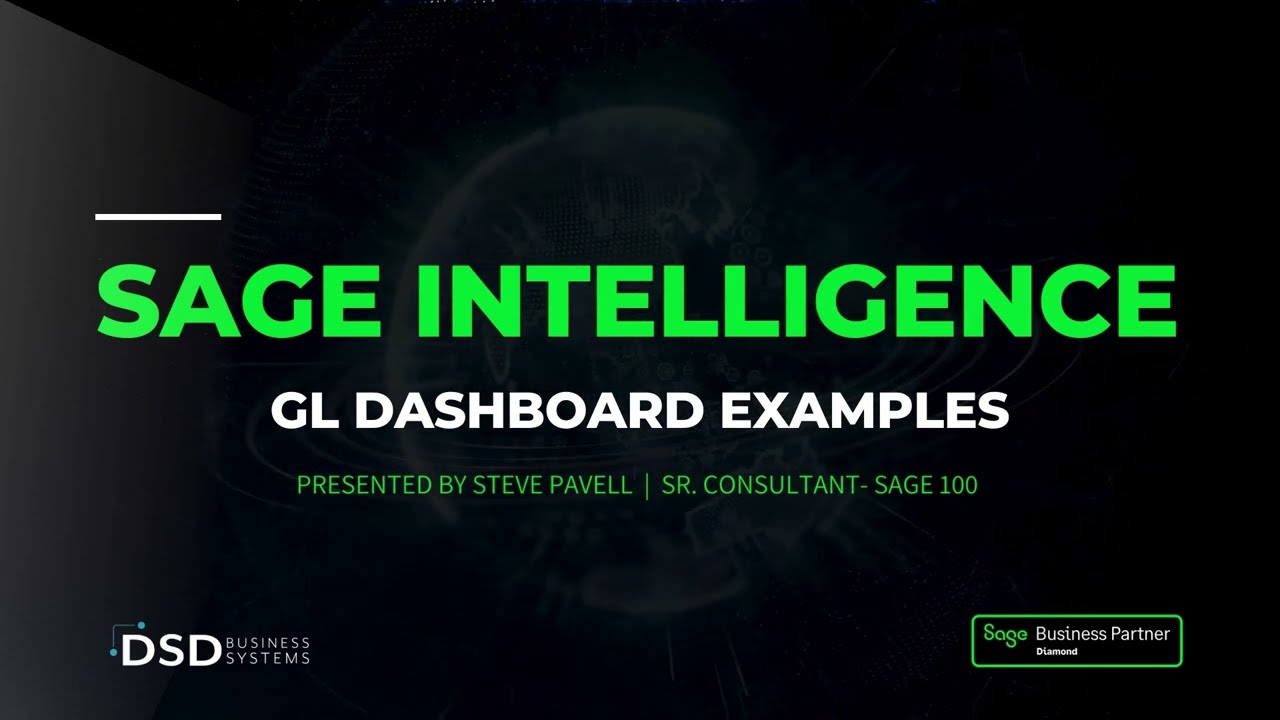 Sage Intelligence Product Demo: GL Dashboard Examples
