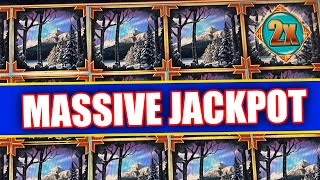 SUPER BIG WIN ON WMS WINTER WOLF HIGH LIMIT JACKPOT ➜ MASSIVE JACKPOT!