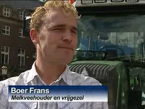 Boer Frans schenkt koffie in Amsterdam