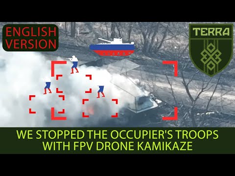ENG. VER. We stopped the occupier's troops with FPV drone kamikaze