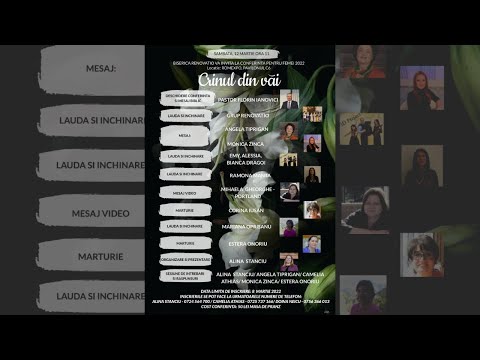 Crinul din văi Conferință pentru femei I Angela Tripigan - Mesaj