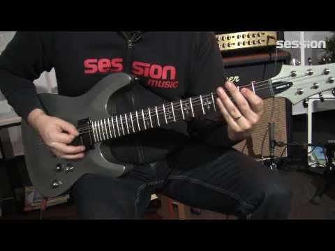 Schecter Demon 6 Left Handed Aged Black Satin with active humbuckers image 11