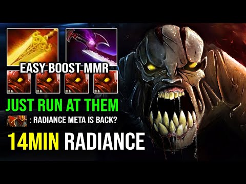 How to EZ Boost Your MMR by Just Running At the Enemy with Radiance Lifestealer 7.32e Dota 2