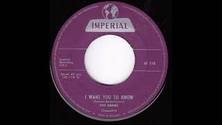 I Want You To Know - Fats Domino Stereo 1959