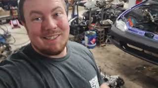 b18 non VTEC turbo build starts now! la Vaca and the spare parts eg are all torn apart!