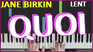 ðbb¹ QUOI | Jane Birkin | Piano Cover | Tutoriel