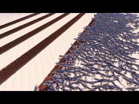 1.000 T-REX vs 20.000 SPARTANS | Ultimate Epic Battle Simulator