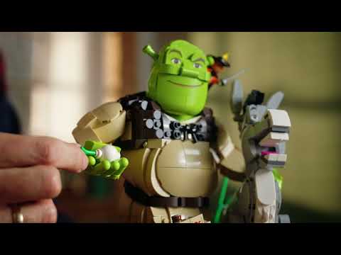 Gambar LEGO Shrek Donkey & Puss In Boots Set 1403 pcs 72423 - Hijau/Abu-abu