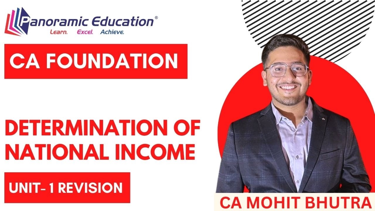 CA Foundation Economics| Ch 6 - National Income Unit- 1| Revision | CA Mohit Bhutra