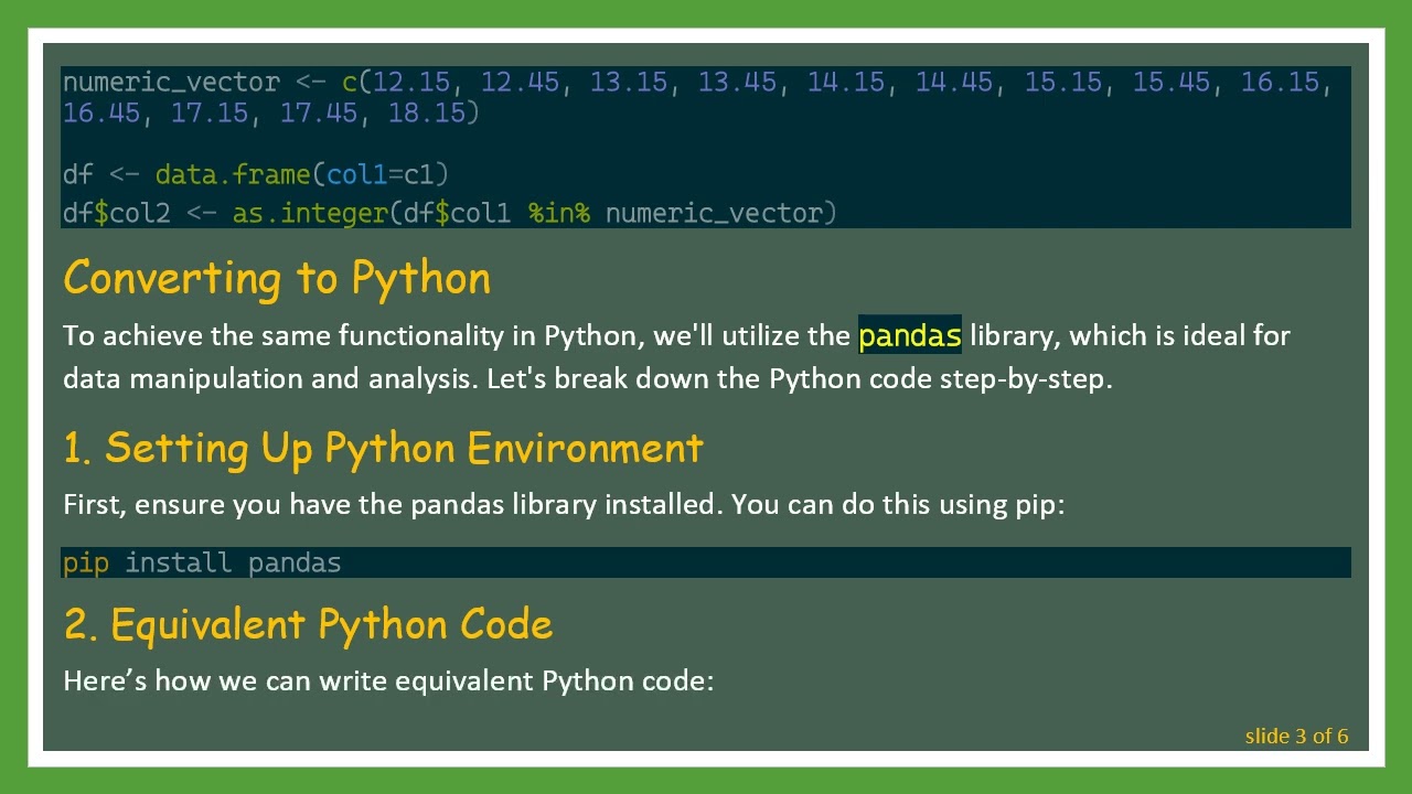 How to Convert R Code into Python