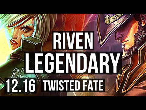 RIVEN vs TWISTED FATE (MID) | 11/1/7, 2.0M mastery, Legendary, 500+ games | EUW Master | 12.16