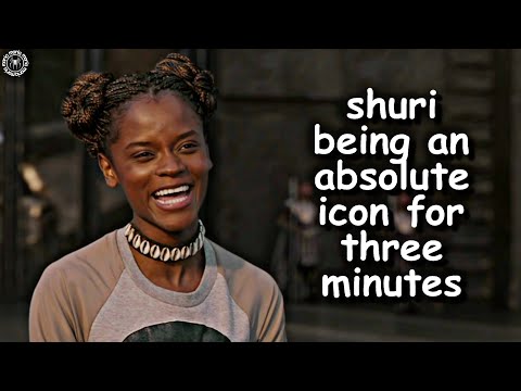 shuri being an absoloute icon for three minutes straight
