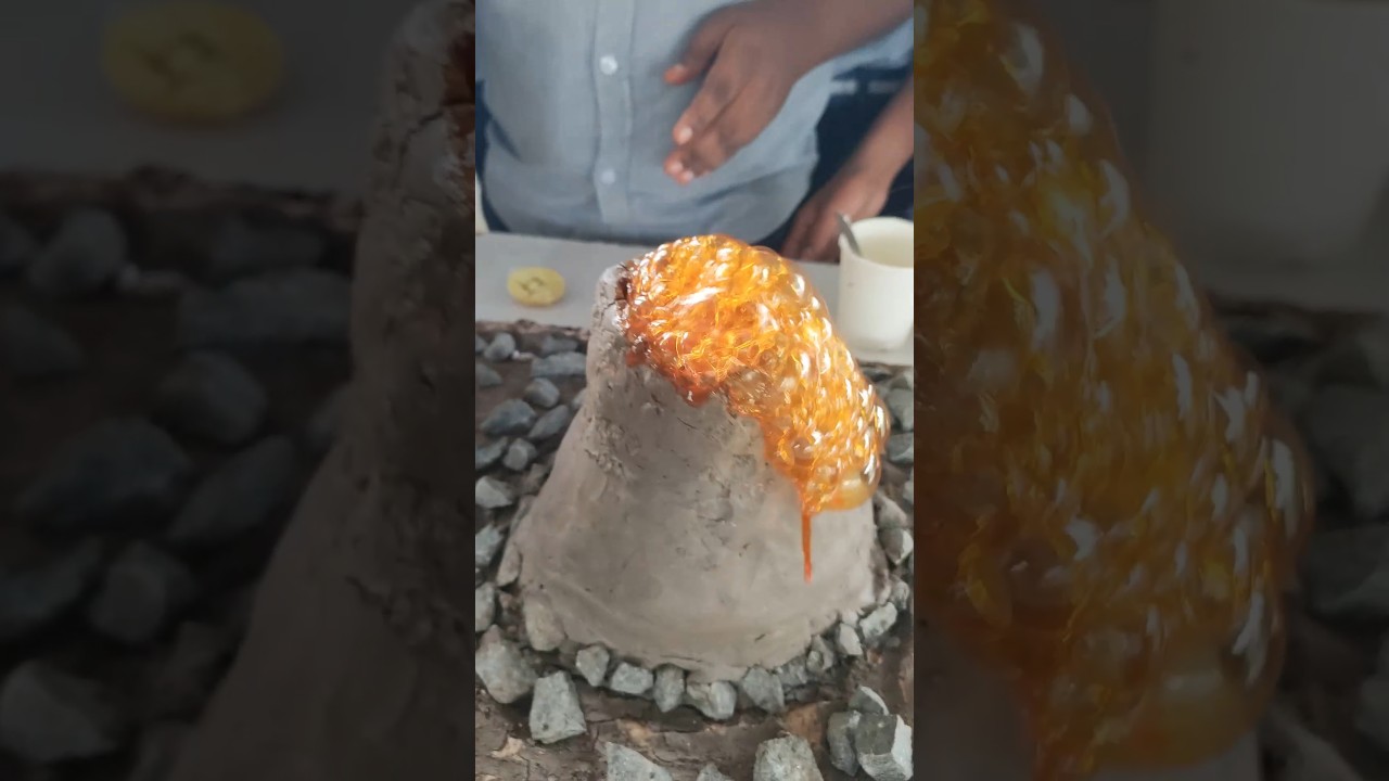EPIC Volcano Eruption Model 🤯  🌋 | Easy School Project Science!  #shorts