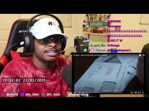 ImDontai reacts to (Lil Skies) ''Dead Broke'' (Official Music Video) 🔥🦋