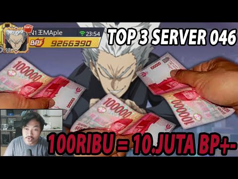 🔥🔥TOP UP 100RIBU BP HAMPIR 10JUTA (PLAYER TOP 3 DI SERVER 046) - ONE PUNCH MAN:The Strongest