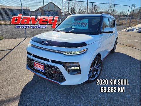 2020 Kia Soul GT-Line Premium IVT in White for sale at Davey Auto Sales Oshawa South in Oshawa, ON