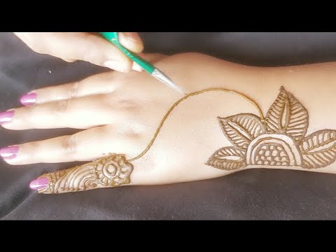 #New stylish simple henna design for beginners|#Festival Easy #Arabic #mehndi design by Azwork Forum Video