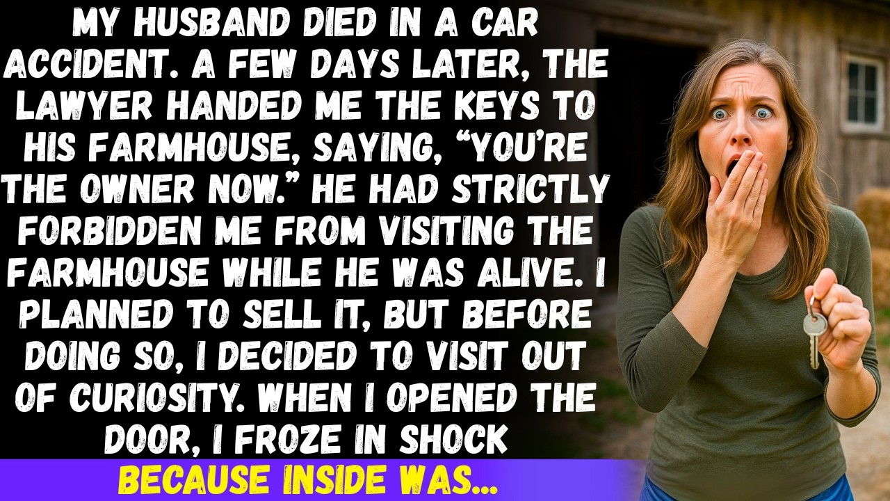 After my husband's funeral, I visited his forbidden farmhouse—what I saw there completely froze me..