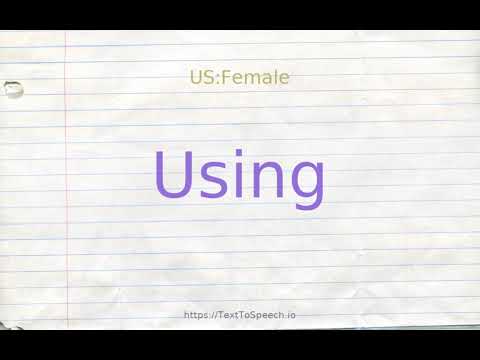 How to pronounce using
