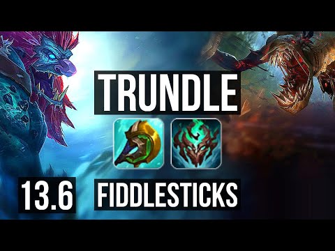 TRUNDLE vs FIDDLESTICKS (JNG) | 9/1/6, Godlike | KR Grandmaster | 13.6
