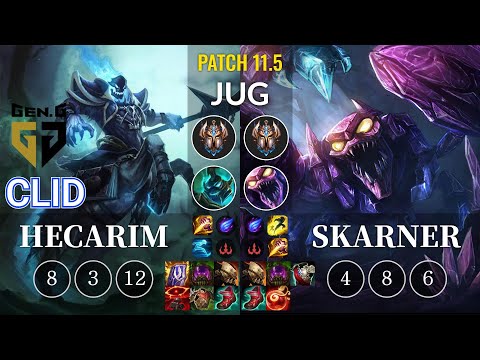 GEN Clid Hecarim vs Skarner Jungle - KR Patch 11.5