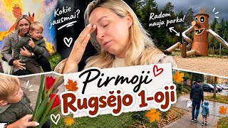 Vlog🍁Pirmoji Rugsėjo 1-oji🍁🥹Kokie jausmai?🥹Radom naują parką🤩🌳