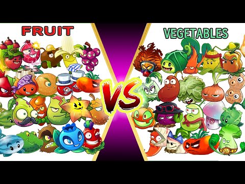 PvZ 2 Gameplay - Team FRUIT Vs Team VEGETABLES - Which Team's Best ? - Plant vs Plant