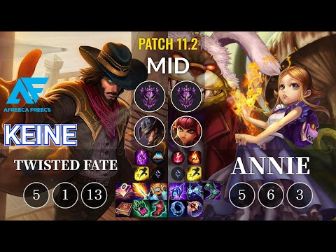 AF Keine Twisted Fate vs Annie Mid - KR Patch 11.2
