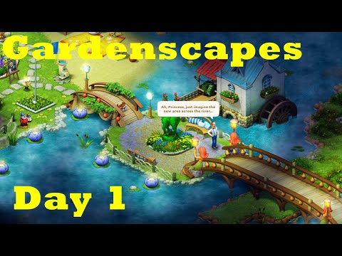 Gardenscapes New Area Day 1 Movie Renovation Complete Walkthrough HD Move the Firewood, Driveway