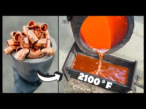 Copper Casting Distillery Pieces - Mold Making In Original Garage - ASMR Metal Melting - BigStackD