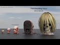 ATTACK ON TITAN Head Size Comparison 2024 3d Animation Size Comparison