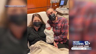New Year&#39;s Day baby boy born at stroke of midnight