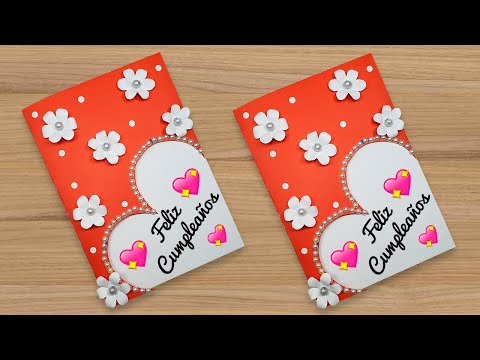🥰 Tarjeta de cumpleaños MUY FÁCIL 😘 Beautiful Handmade Birthday card 🥳