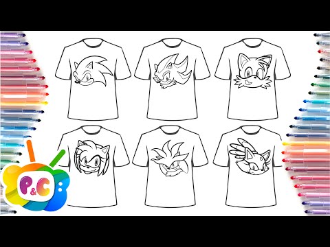 Sonic T-shirt Coloring page/Sonic team Coloring/ Elektronomia - Breeze [NCS Release]
