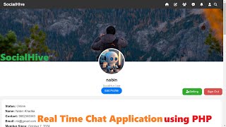 PHP Project - Real Time Chat Social Web Application - using HTML, CSS, JavaScript, PHP #phpproject
