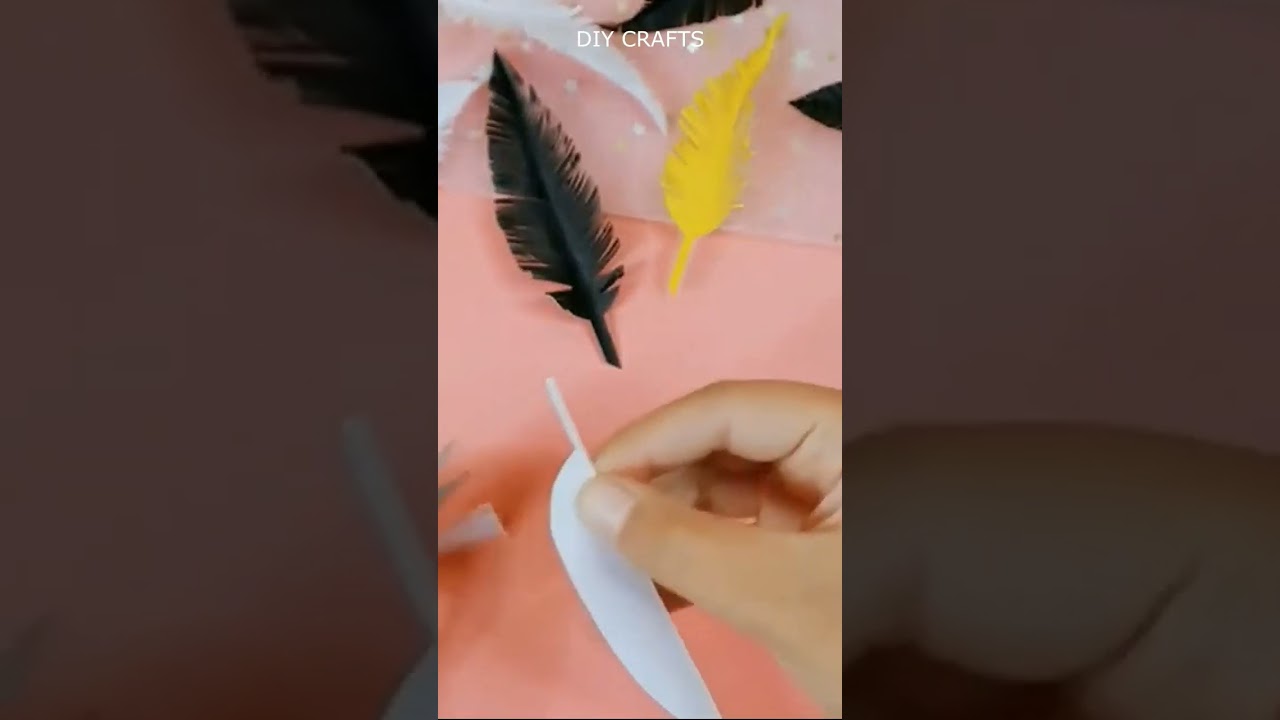Как сделать перья из бумаги