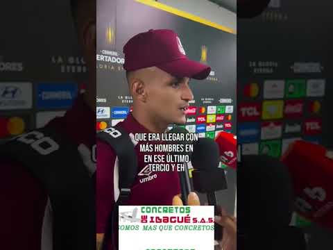 Brayan Rovira "estamos para grandes cosas" Deportes Tolima es ahorra 2 de su grupo