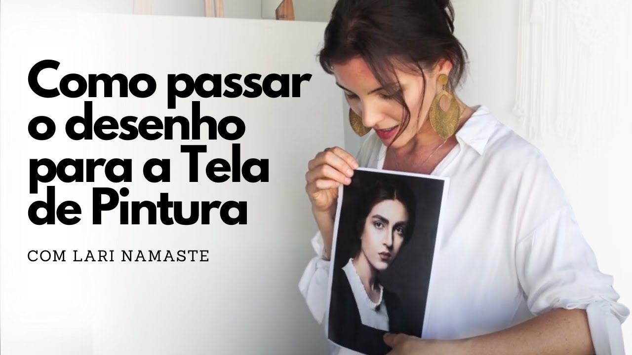 Como Passar o Desenho para Tela de Pintura #arte #artistaplastica