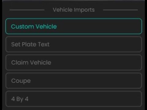 [RELEASE] [ESX] Vehicle Ownership/Import Menu thumbnail 6