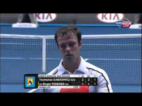 Roger Federer Vs Teymuraz Gabashvili Australian Open 2014 Round 3