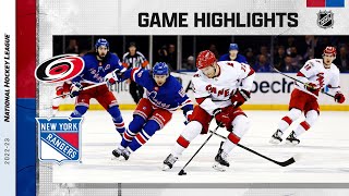Hurricanes @ Rangers 3/21 | NHL Highlights 2023