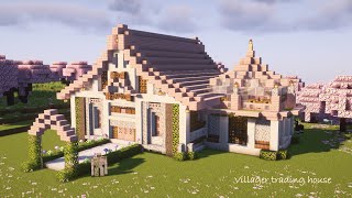 [マイクラ建築]桜の村人交易所の作り方[Minecraft][tutorial][villager trading hall]