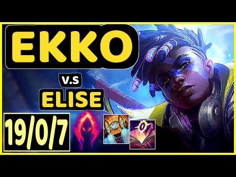 EKKO vs ELISE - 19/0/7 KDA JUNGLE GAMEPLAY - EUW Ranked DIAMOND