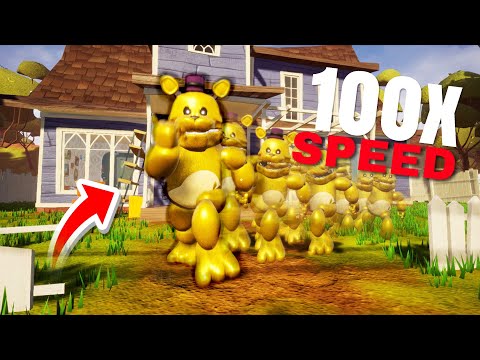 FREDBEAR HELLO NEIGHBOR But 100x Speed