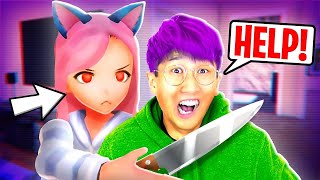 LANKYBOX'S EVIL GIRLFRIEND *ATTACKED US*!? (AI YANDERE GIRLFRIEND SIMULATOR!)