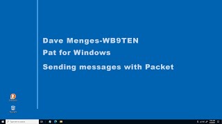 Pat for Windows: Sending messages with packet